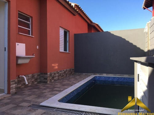 Casa Em Condominio Fechado Com 2 Quartos, Suíte E Piscina Privativa - Minha Casa Minha Vida - Ca00057 - 34234841