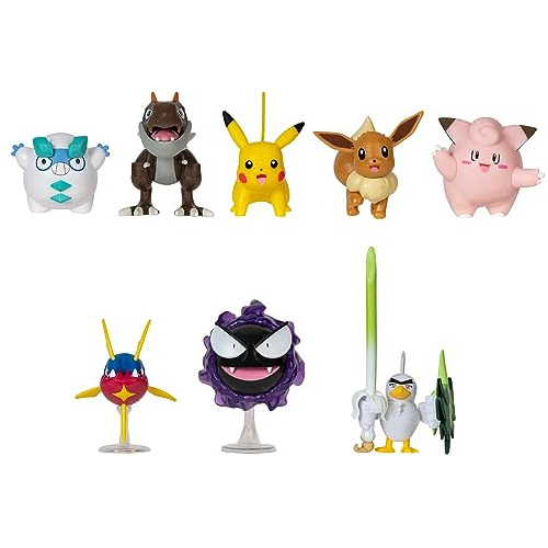 Pokemon Battle Figure 8 Pack - Six 2-inch And Two 3-inch Bat