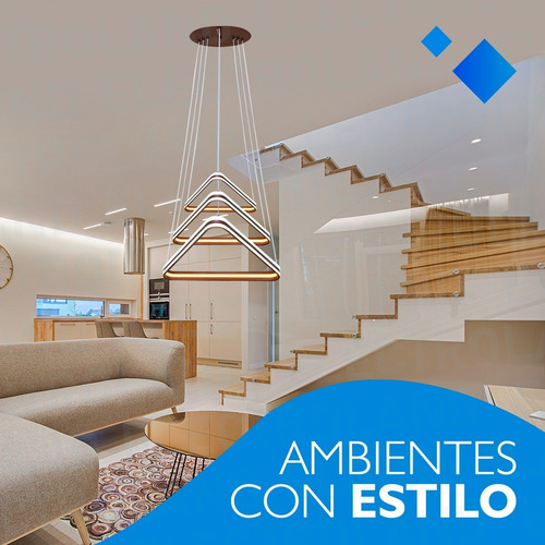 Imagen 4 de 10 de Lampara Led Diseño Elegante Colgante Led 220w Calida / Fria