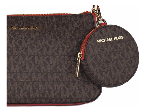 Crossbody Trío Monogram Michael Kors Original Y Nueva
