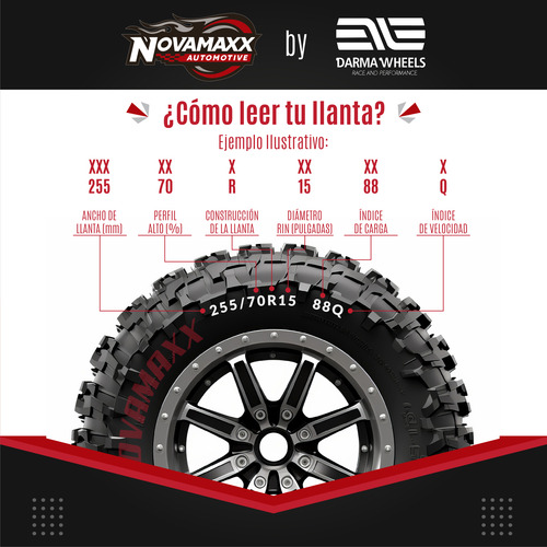 Llanta Lt 31x10.50r15 109q Novamaxx Warrior Terra M/t Auto