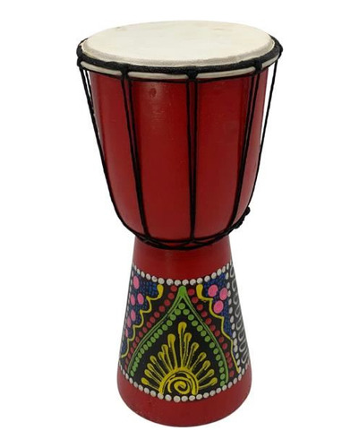 Tambor Africano Djembe, Madera Y Lonja, Varios Colores