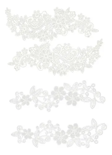 comprar 4 Piezas De Apliques De Flores, Parches, Apliques De Encaje