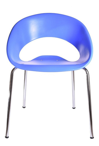 Imagen 6 de 9 de Silla Caño Cromado Comedor Plástica Apilable Moderna Living