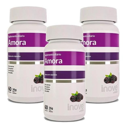 Imagem 1 de 4 de 3x Amora Miura Controle Menopausa 60 Cáps - Inove Nutrition