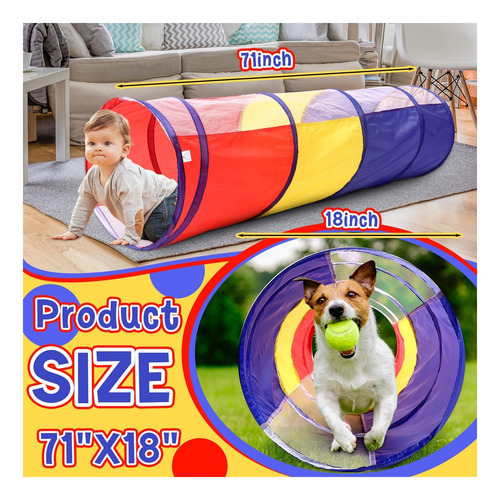 Túnel De Juego Multicolor De 4 Pcs Sim -woins Corte Para Y 6