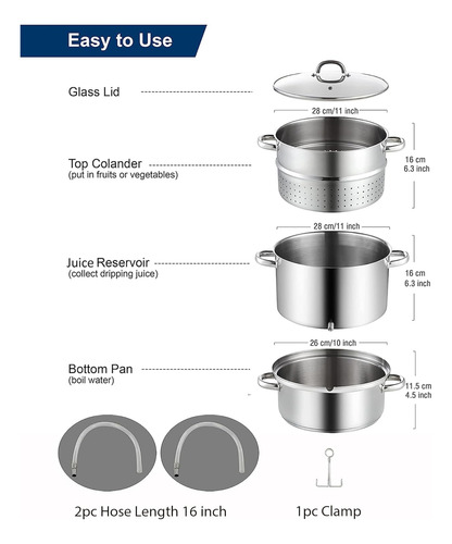 Extractor Y Vaporera Cooks Standard Classic Para Enlatar,...
