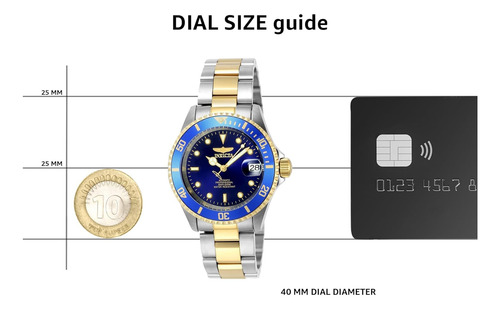 Reloj Automático Invicta Pro Diver Collection Con Forma De M