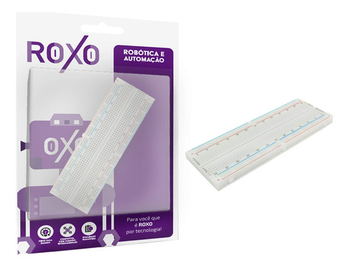 Protoboard 830 Furos Pontos Breadboard - Roxo