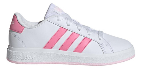 Tenis adidas Grand Court Lifestyle  Lace-up Blanco De Junior