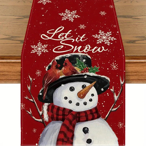 2 De Mesa Navideño Con Copos De Nieve, Mantel Para Mesa,