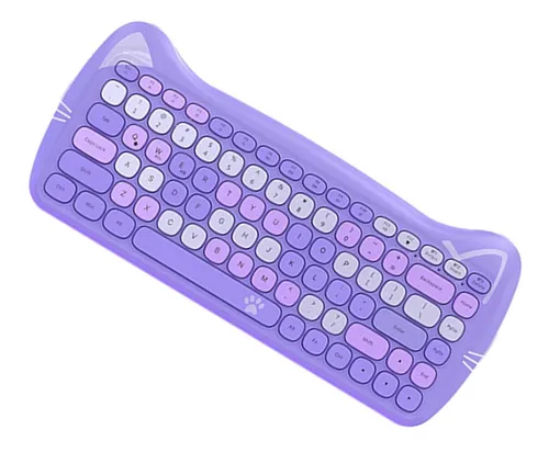 Teclado inalambrico morado sales