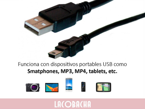 Imagen 3 de 4 de Cable Usb A Mini Usb 5 Pines 1.20mt Carga Ps3