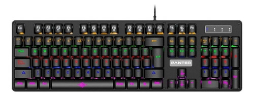 Teclado Mecánico Panter Color del teclado Negro Idioma Español Latinoamérica