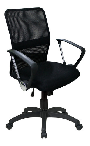 Silla De Escritorio Morshop S8 Ergonómica  Negra Con Tapizado De Mesh