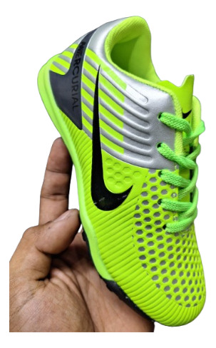 Zapatos Nike Cr7 Futbol Niños Verde Azul Naranja Micro Liso