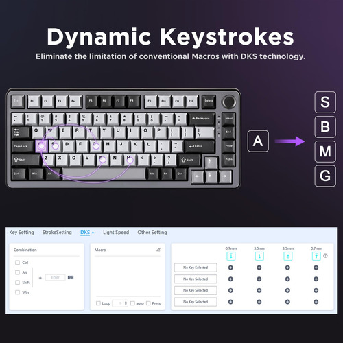 Teclado Para Videojuegos Yunzii Rt75 Rapid Trigger Hall Effe