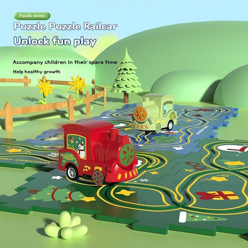 Set De Juguetes De Tren Eléctrico Para Bricolaje, Vagón Educ