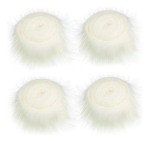 Mb 4 Rollos Peluche De Felpa Peluda, Tiras Precortadas De