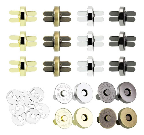 40 Botones Magnéticos Con Cierre Magnético De 14 Mm