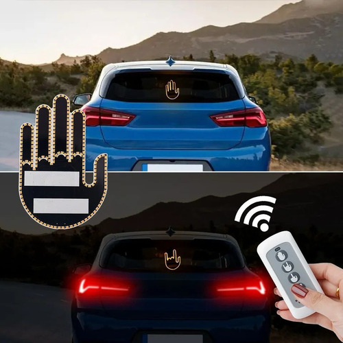 Mano Stop Señalizadora Led Gestos Control Remoto Batería Aaa