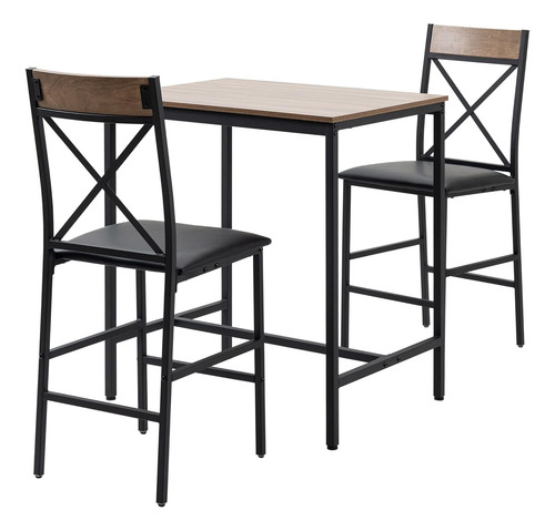 Juego De Mesa De Bar Y Sillas De 3 Piezas, Juego De Mesa De