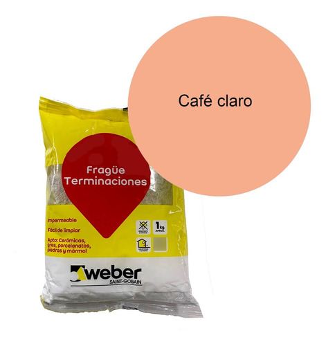Weber Frague Terminaciones Café Claro Bolsa 1kg
