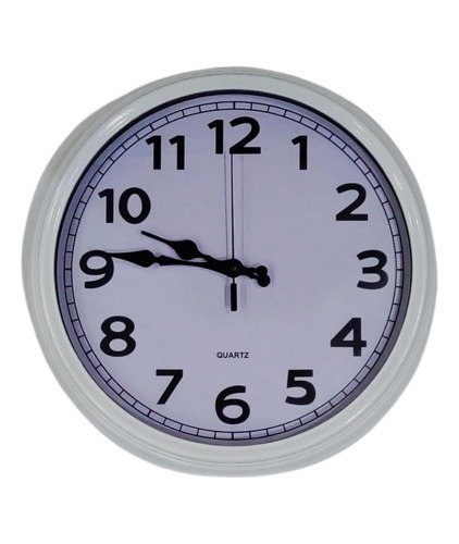 Reloj Gigante Decoracion Pared Analogico 35cm Blanco 