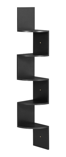 Estantería De Esquina De 5 Niveles Vasagle De Zigzag Color Negro