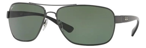Gafas de sol - Ray-ban - RB3567l 041/9a 66 colores: gris, color de la montura: plata, color de la lente: verde, diseño cuadrado