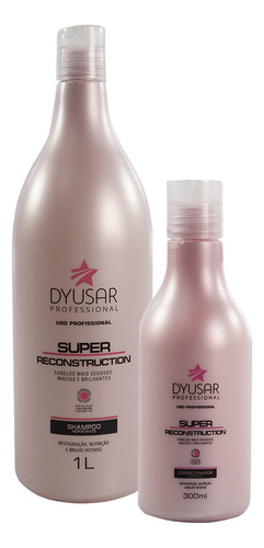 Shampoo 1l E Condicionador De Reconstrução 300ml Linha Super