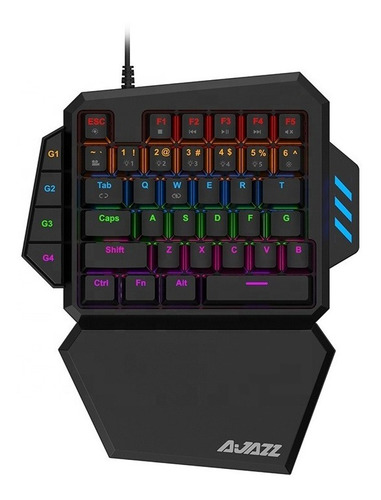 Imagen 4 de 6 de Teclado Mecánico De Una Mano Rgb Switch Blue - Ajazz Ak039h