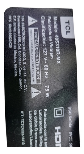 Modulo Wifi Para Tv Tcl 40s310r-mx (Usado)