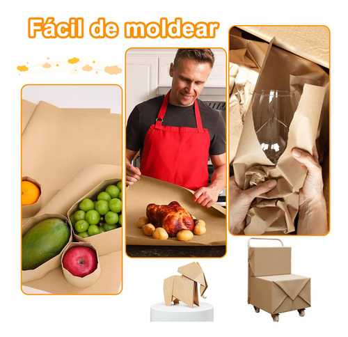Rollo De Papel Kraft, 45 Cm Ancho X 30 Metros De Largo,