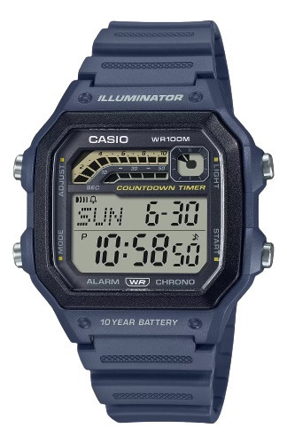 Relógio Casio Standard Ws-1600h-2avdf Cor da correia Azul Cor do bisel Preto