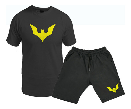 Conjunto Remera Y Short Corto Bermuda De Batman 01