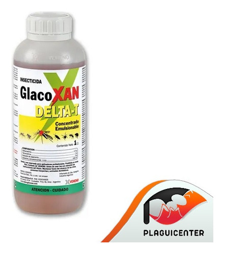 Insecticida Cucarachas Moscas Pulgas Glacoxan Delta T 1 Lt