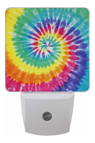 Tie Dye  Juego De 2 Luces De Noche Led Con Enchufe En E...