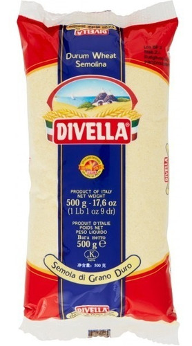 Semola Di Grano Duro Divella 500g 100% Grano Italiano Nuevo!