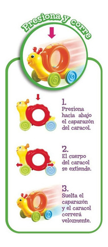 Imagen 5 de 9 de Mi Caracol Veloz Juguete De Arrastre Bebe El Duende Azul