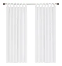 Comprar Cortinas De Ambiente Lisas Color Blanco 2 Paños 130 X 205 Cm