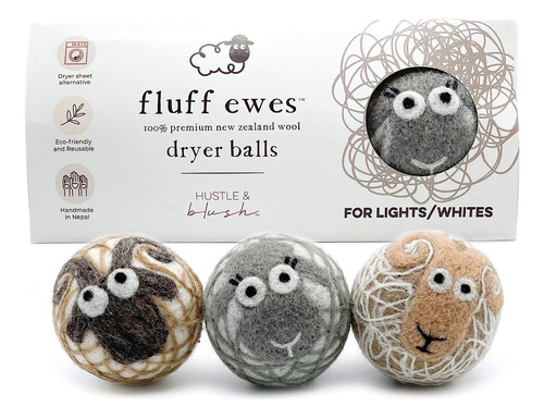 Fluff Ewes - Bolas De Secado De Lana Reutilizables Hechas A