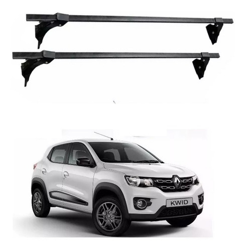 Juego Barras Porta Equipaje Hierro Negro Renault Kwid