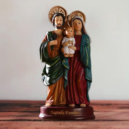 5,5 Pulgadas Niño Jesús María Madre Estatua Estatuilla