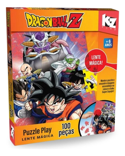 Quebra Cabeça Lente Mágica Dragon Ball Z 100 Peças 1262 Elka