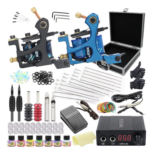 Kit Completo De Maquina De Tatuaje  Yuelong 2 Bobinas Kit D