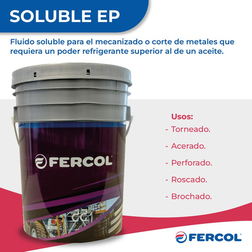Aceite Fercol Soluble Ep Tornería Emulsión Blanca 20l