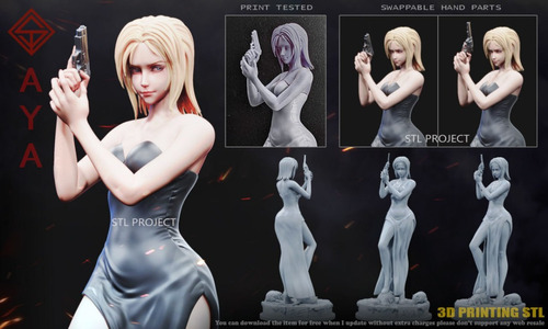 Archivo Stl Impresión 3d - Parasite Eve - Aya Brea - Stl Pro