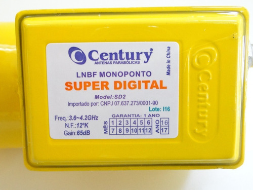 Imagem 4 de 4 de Lnbf Monoponto Century Super Digital Banda C Estendida