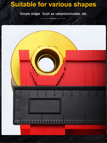 Calibrador Contornos Irregular Rojo (15 Cm)